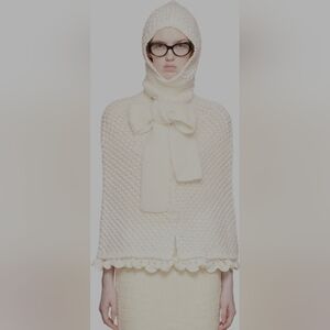 Shushu/Tong Bow Knit Hood Chunky Scarf
